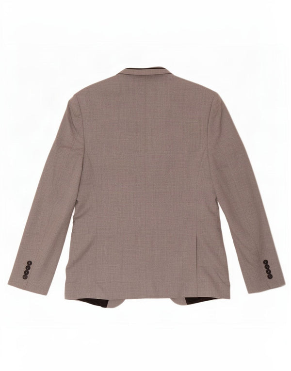 Zara Mens 1 Button Blazer Jacket EU 48 Medium Grey