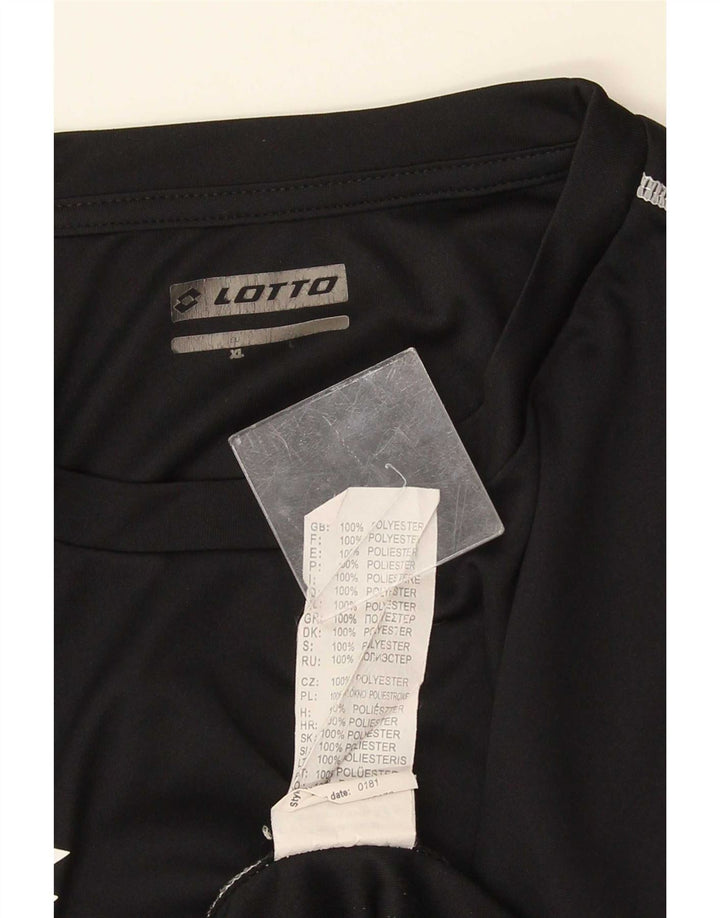 Lotto T-Shirt Homme Haut Large Noir Polyester
