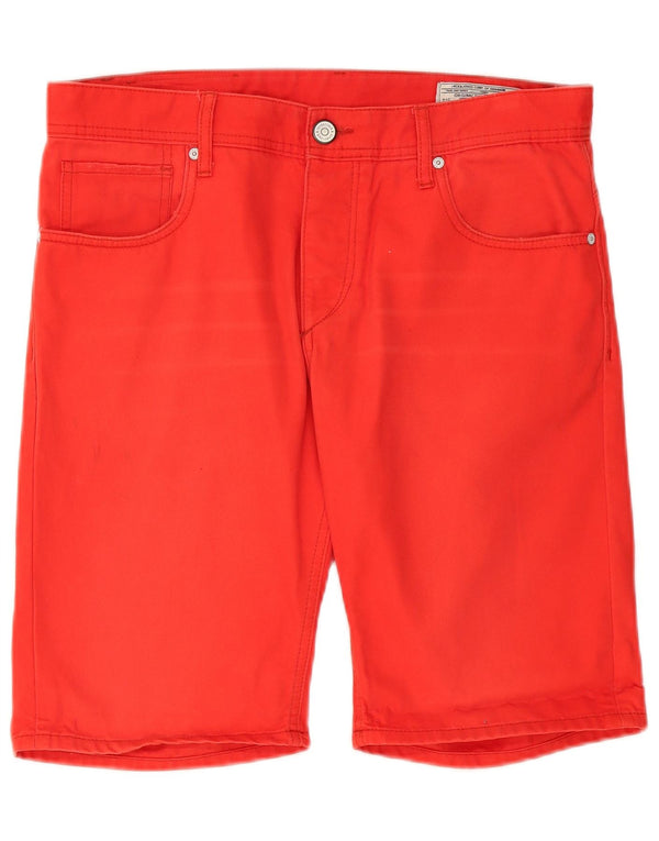 Jack & Jones Short en Jean Homme Large W34 Rouge Coton