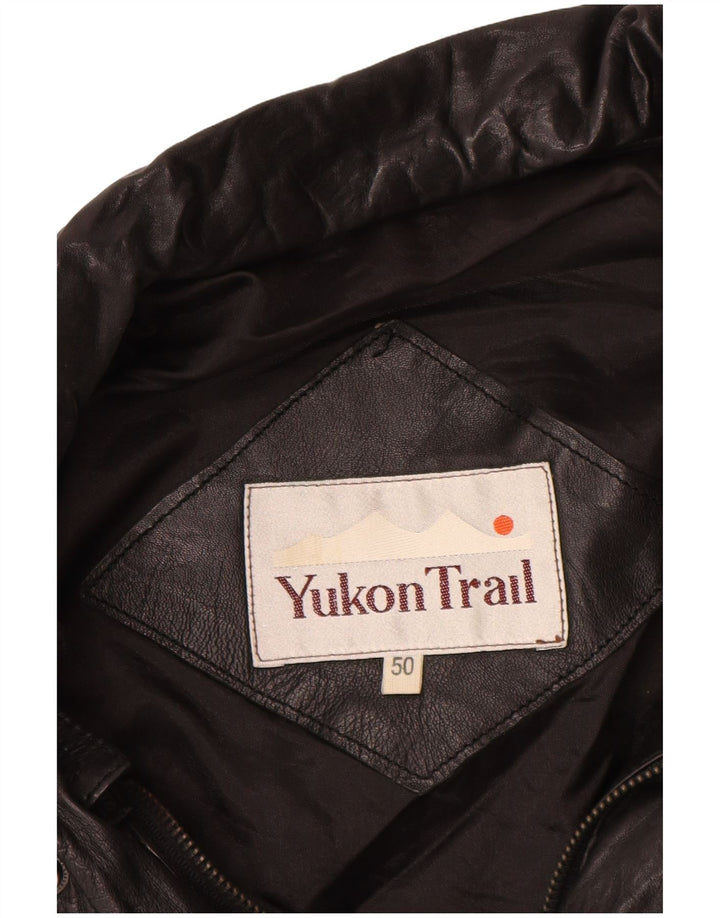 Yukon Trail Veste en cuir pour homme IT 50 Large Noir
