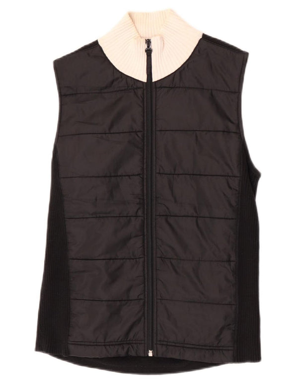 Tommy Hilfiger Gilet Femme UK 12 Coton Colorblock Noir Moyen