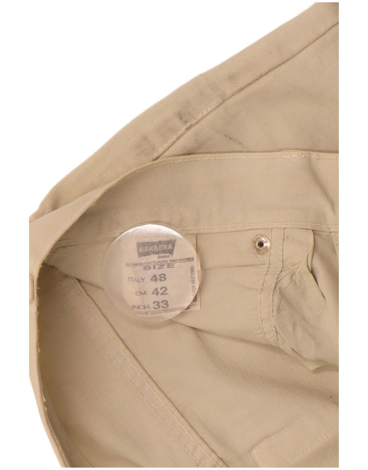 CARRERA Pantalon décontracté droit pour homme IT 48 Medium W32 L33 Beige Coton