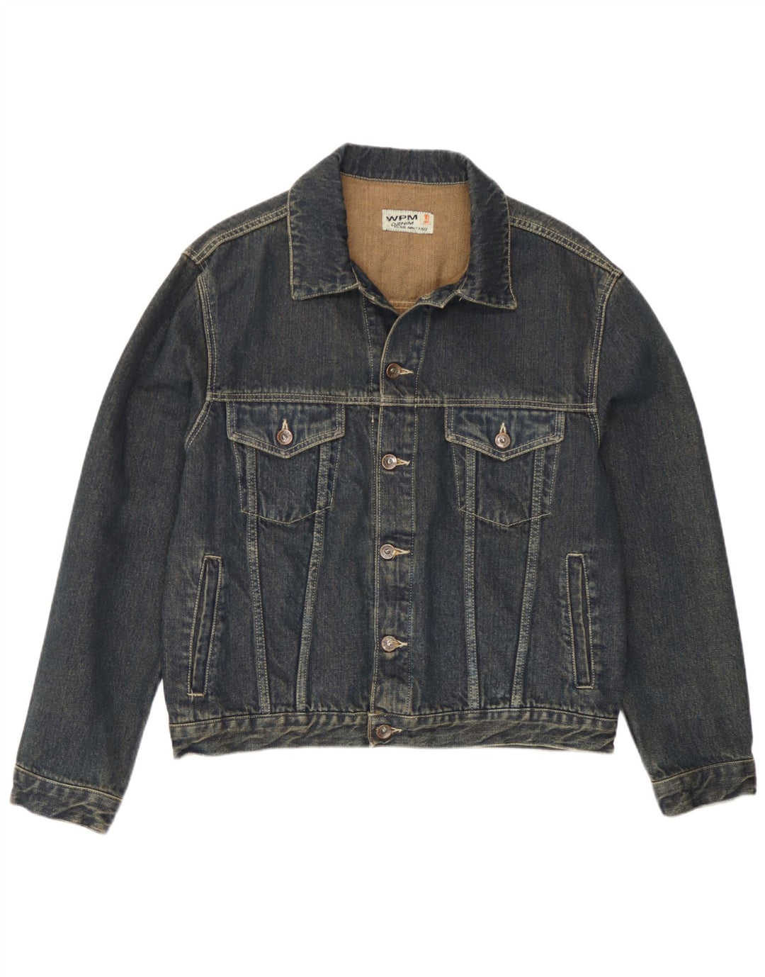 WPM Veste en jean pour homme UK 38 Bleu moyen Coton