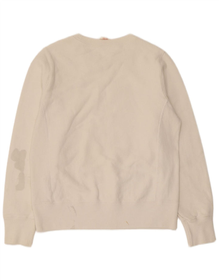 Champion Sweat-shirt pour femme UK 16 Large Blanc Coton