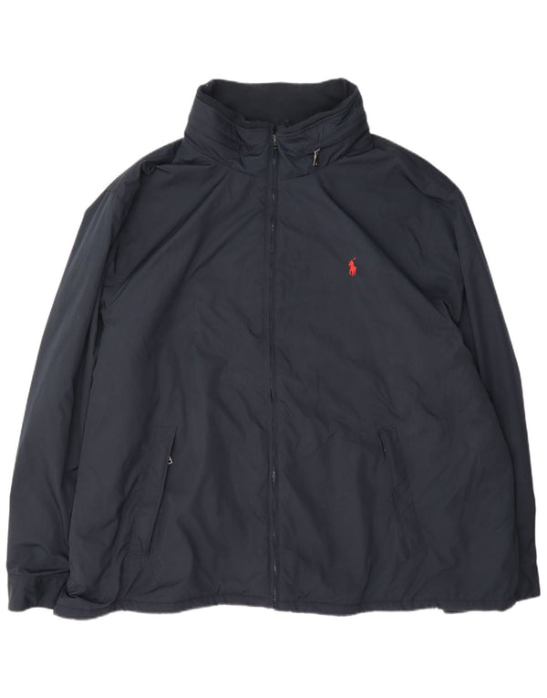 Ralph Lauren Veste coupe-vent à capuche pour homme UK 48 4XL Bleu marine
