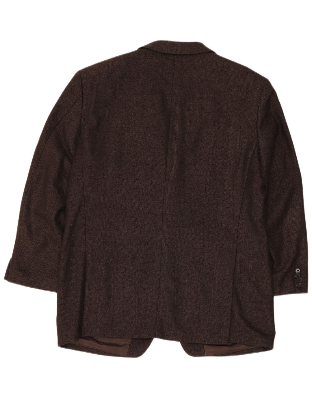 COLOMBO Veste Blazer 2 Boutons Homme EU 54 2XL Marron Chevrons Cachemire