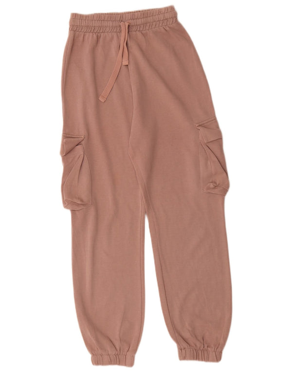 Pantalon de survêtement cargo Zara pour femme, jogging UK 8, petit coton rose
