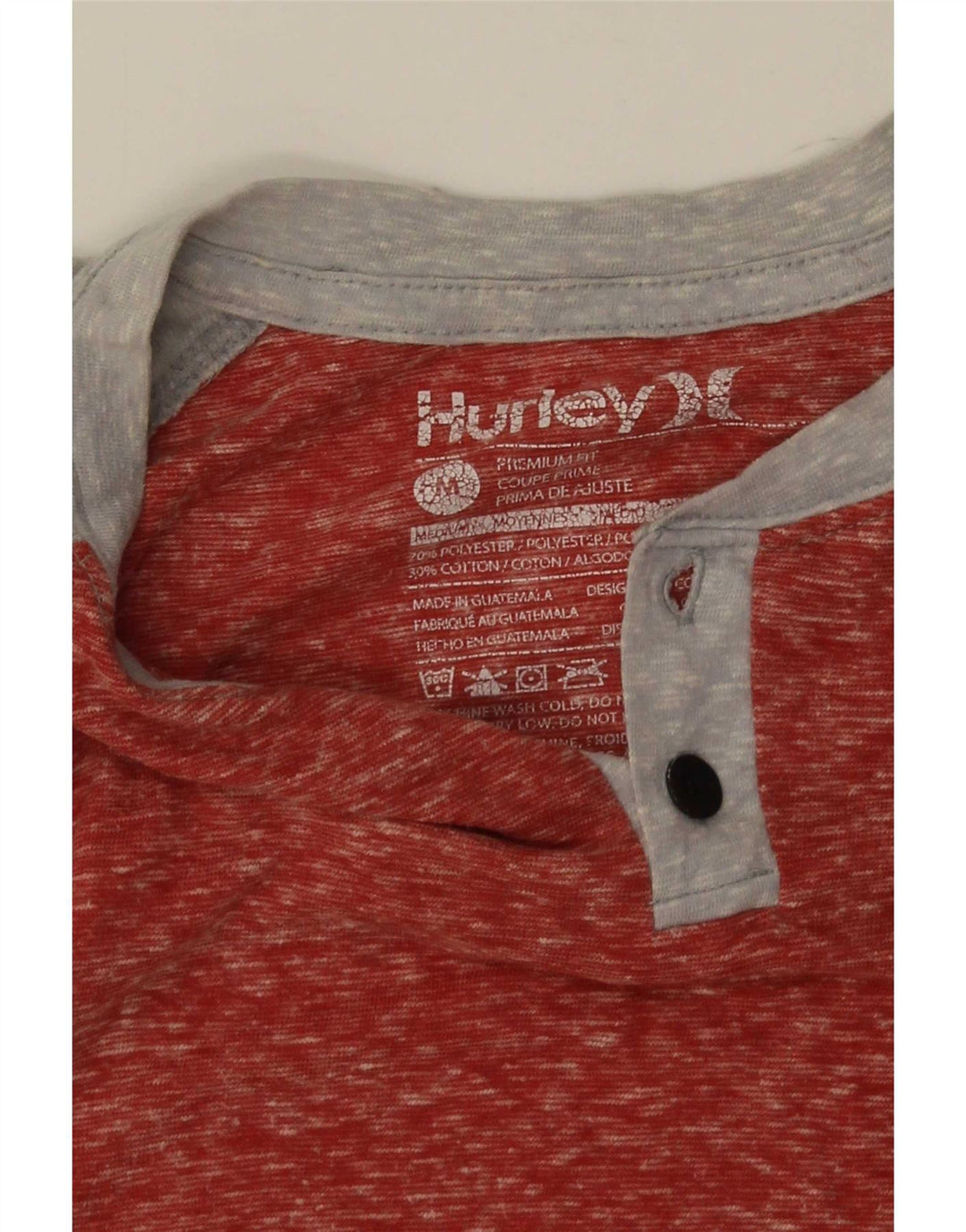 Hurley T-Shirt Homme Rouge Moyen Colorblock Polyester