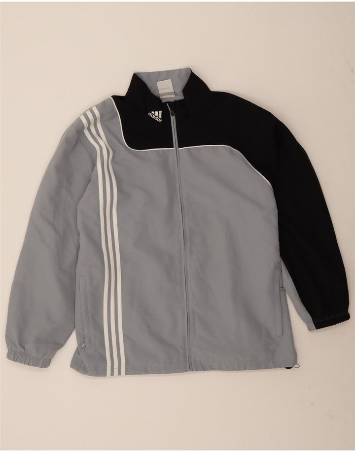 Adidas Veste de survêtement pour homme UK 48/50 XL Gris Colorblock Polyester
