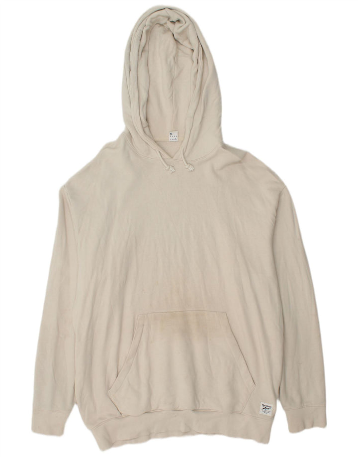 REEBOK Pull à capuche pour homme XL Blanc Coton