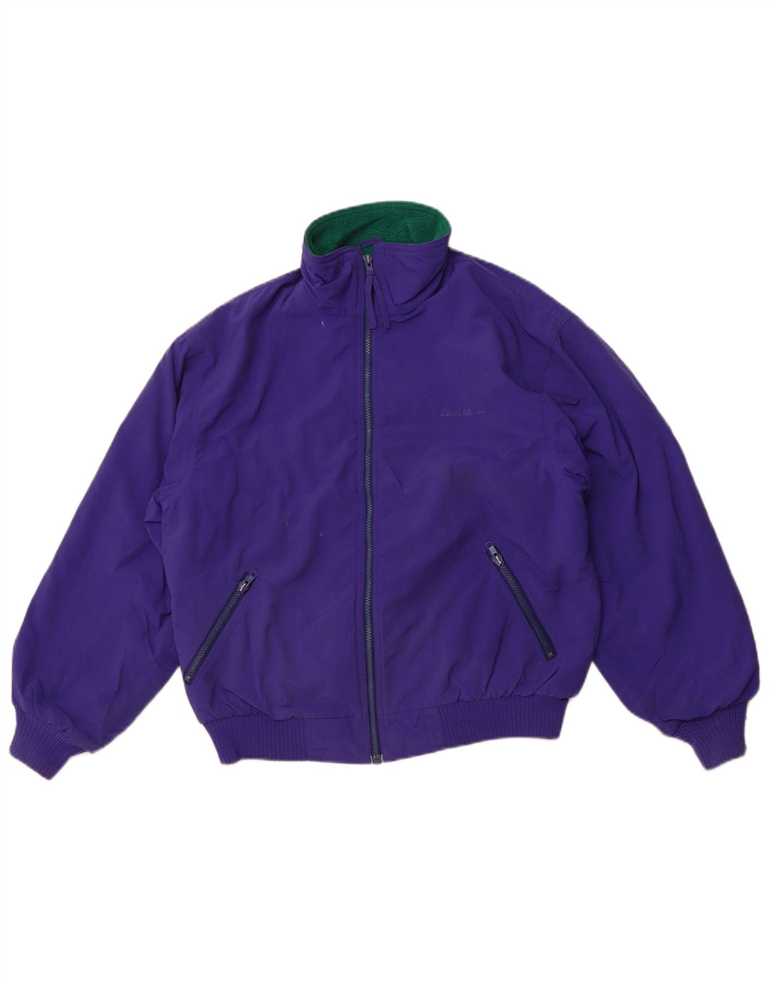 EDDIE BAUER Veste Bomber Femme UK 14 Nylon Violet Moyen