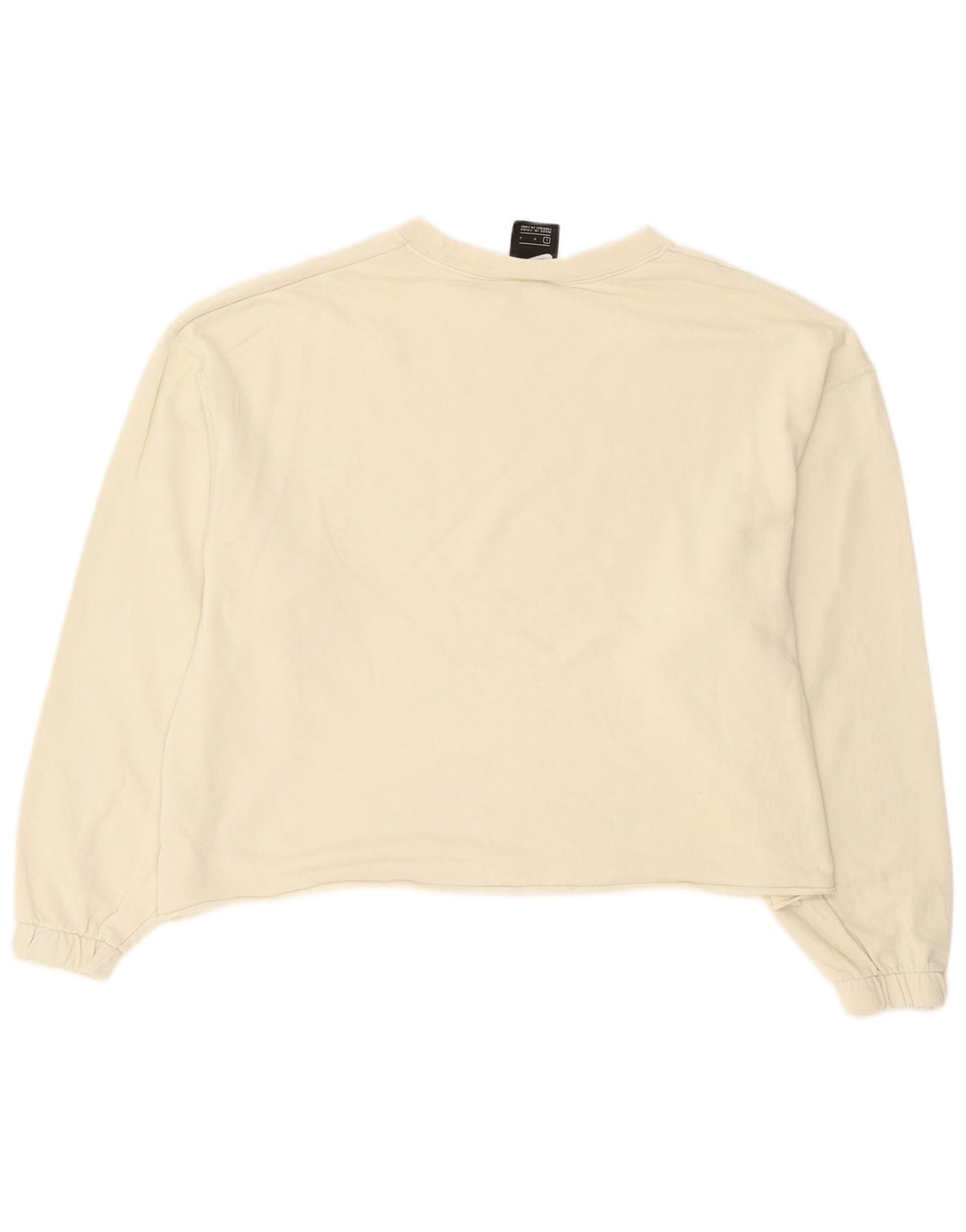 Nike Sweat-shirt surdimensionné graphique pour femme UK 16 Grand coton beige