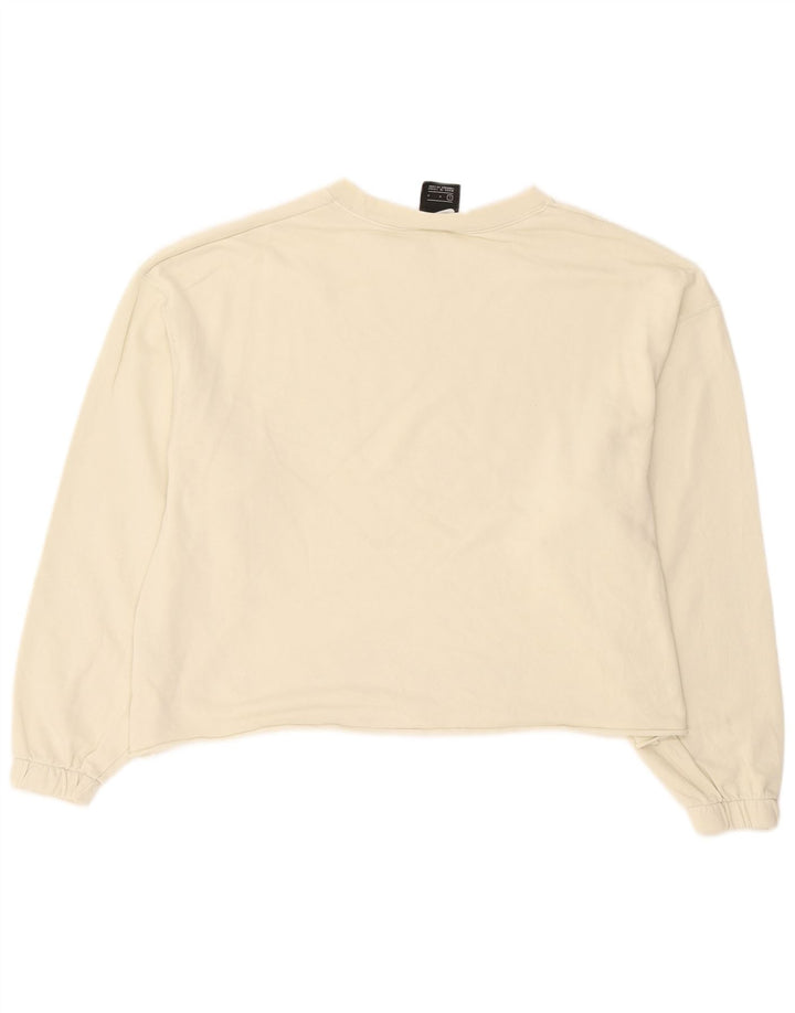 Nike Sweat-shirt surdimensionné graphique pour femme UK 16 Grand coton beige
