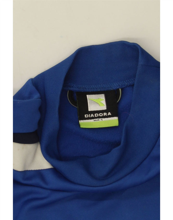Diadora Sweat-shirt pour homme en polyester color block Small Bleu