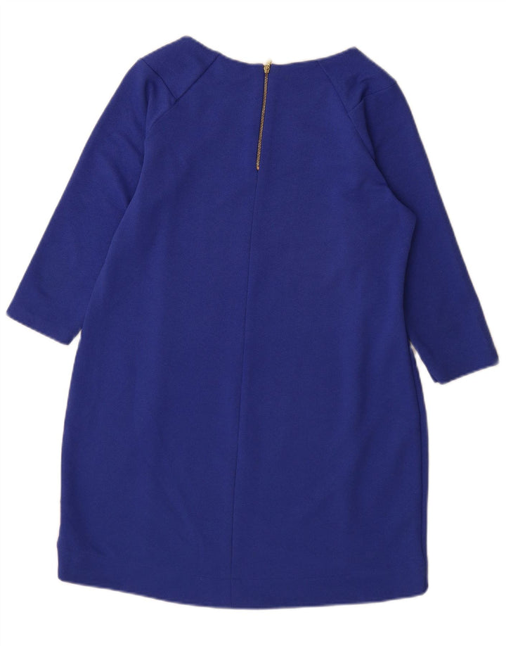 Marks & Spencer Robe droite à manches 3/4 pour femme Bleu moyen UK 12