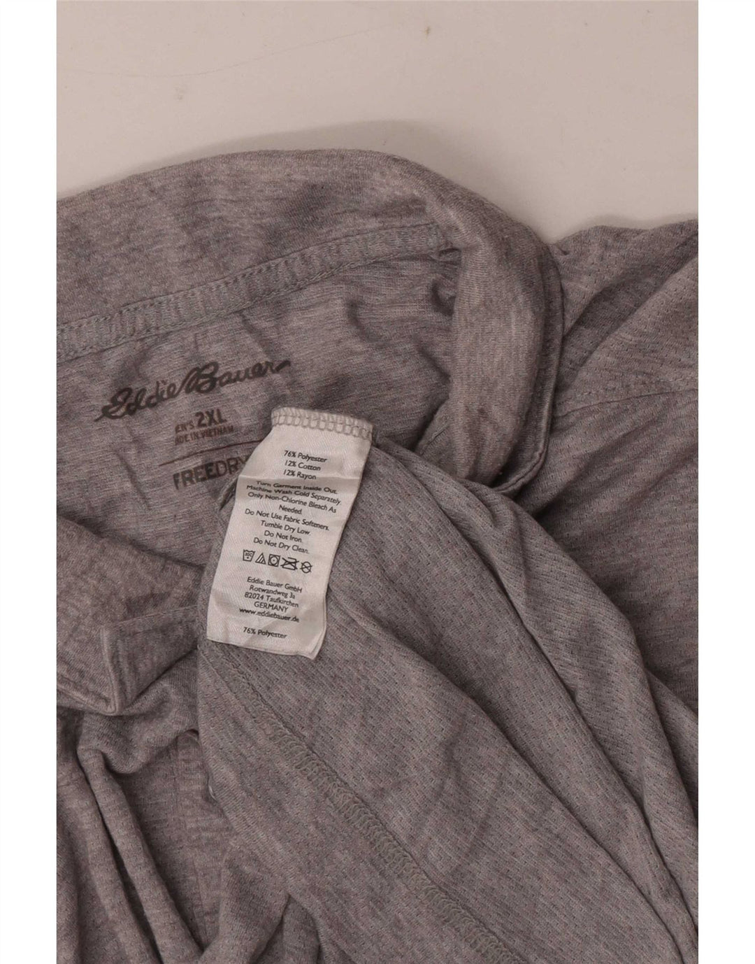 Eddie Bauer Polo à manches courtes pour hommes, coupe régulière, 2XL, gris, polyester