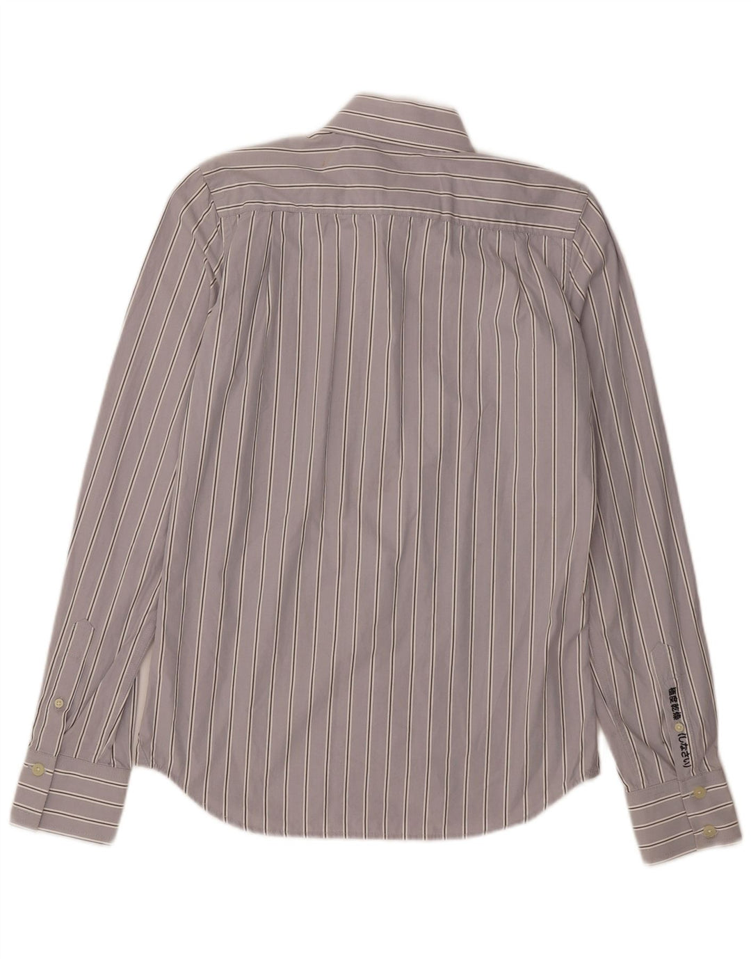 Superdry Chemise Homme Rayé Gris Moyen Coton