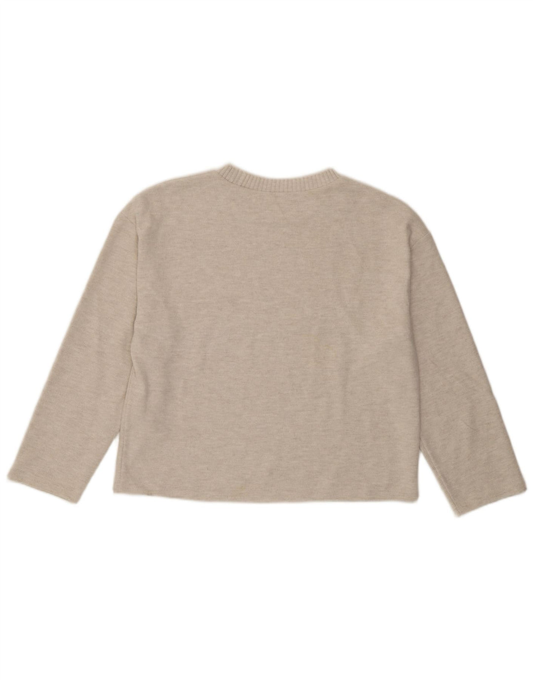 Zara Femme Chemisier Top UK 14 Polyester Beige Moyen