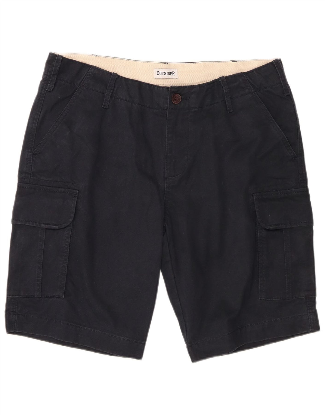 OUTSIDER Short Cargo Homme W34 Large Bleu Marine Coton