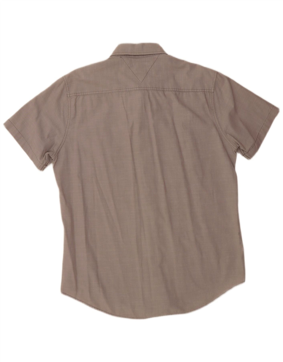 TOMMY HILFIGER Chemise à manches courtes pour homme, coupe personnalisée, grand gris