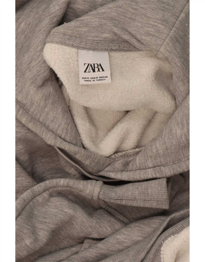Zara Pull À Capuche Homme Gris Moyen Moucheté