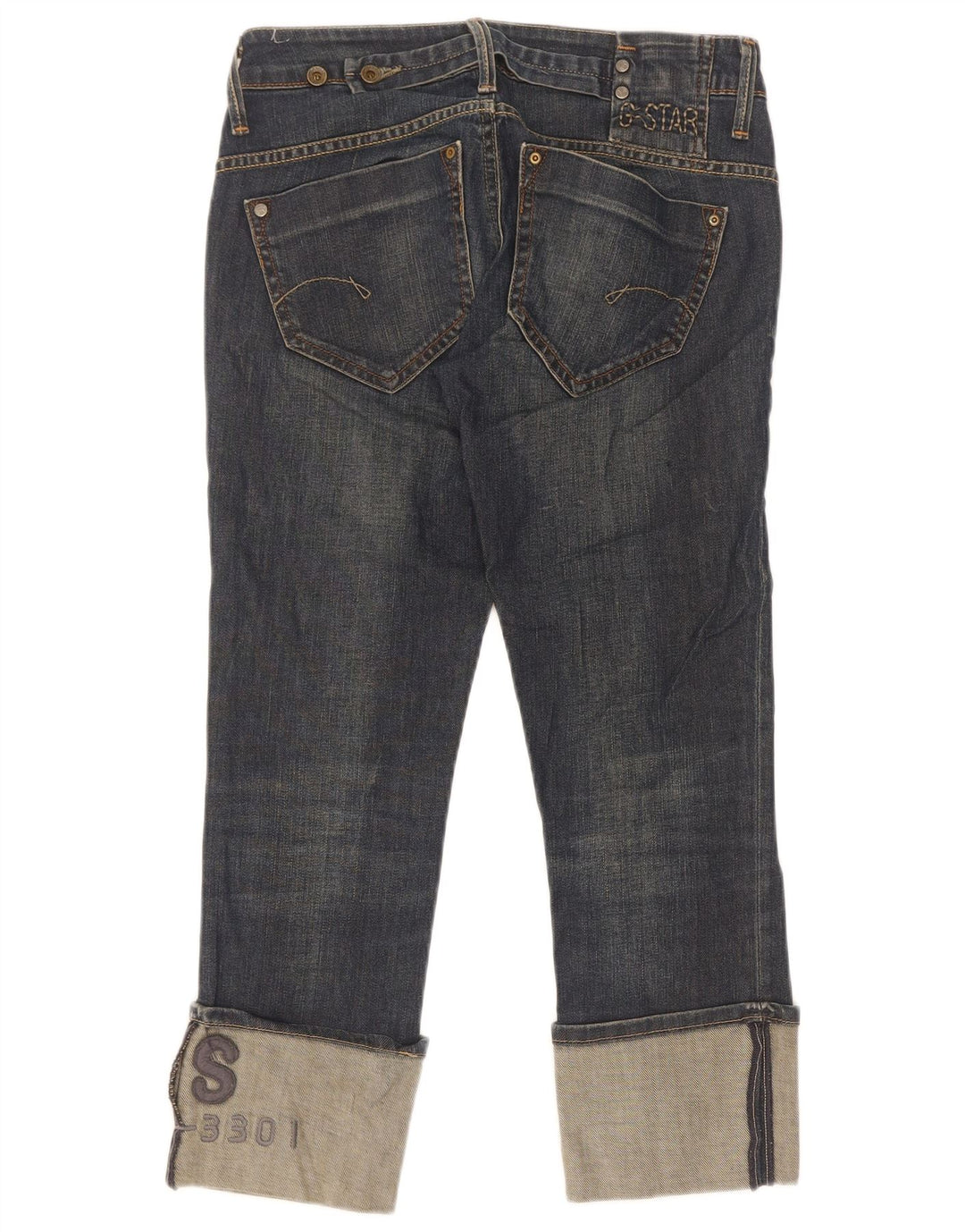 G-Star Femme Jean Court W28 L25 Bleu Marine Coton