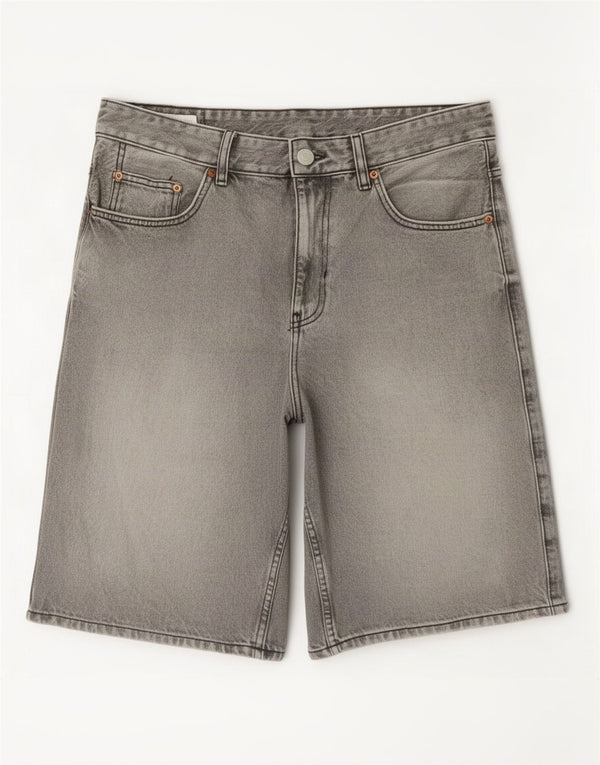 Zara Short en jean pour homme IT 44 Large W34 Gris Coton