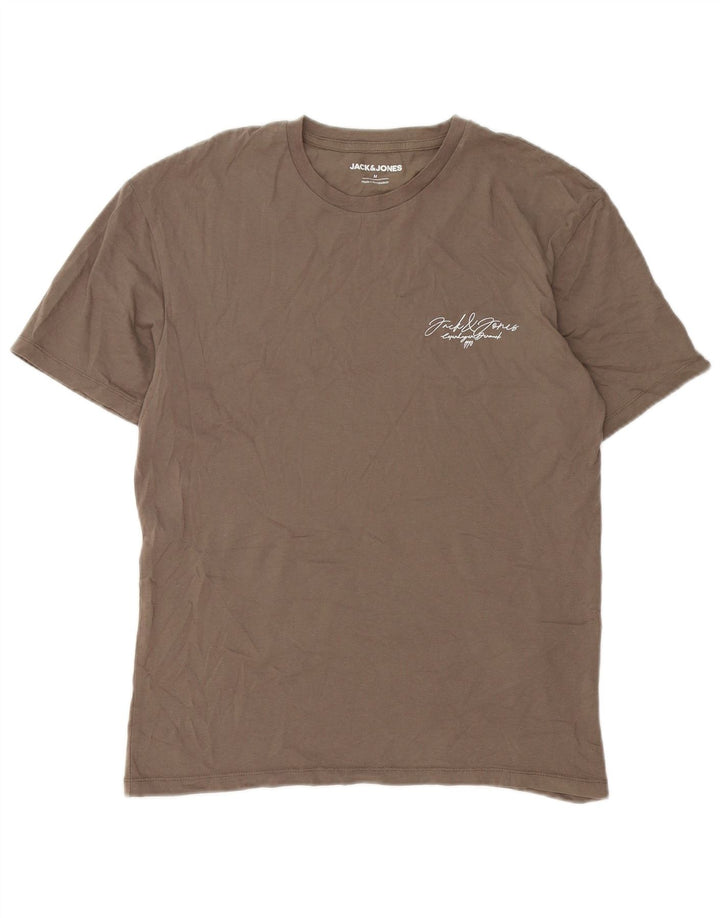 Jack & Jones T-Shirt Homme Marron Moyen Coton