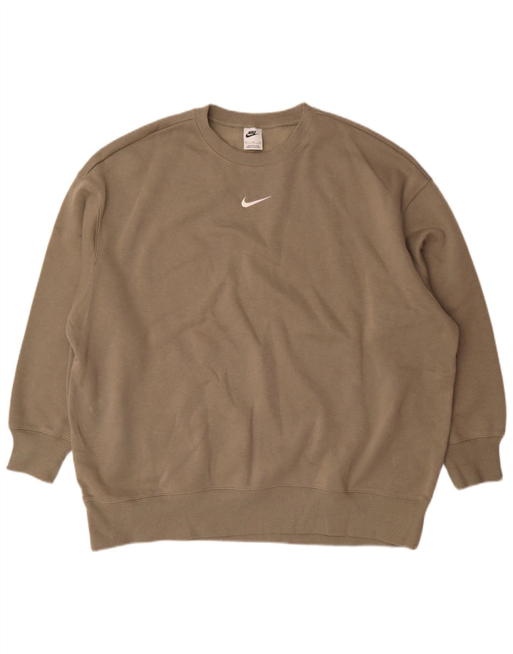Nike Sweat-shirt pour femme UK 18 XL Gris Coton