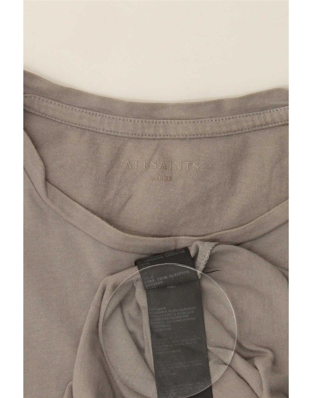 T-shirt All Saints pour homme en coton gris Large