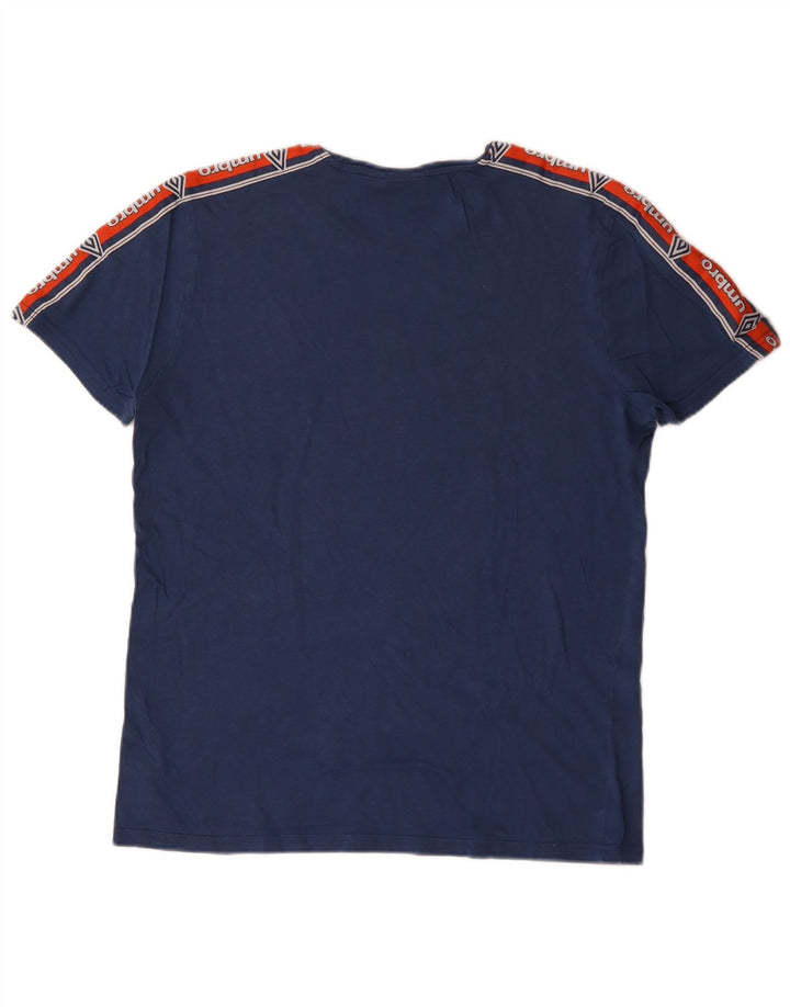 Umbro T-Shirt Graphique Homme Bleu Moyen Colourblock Coton