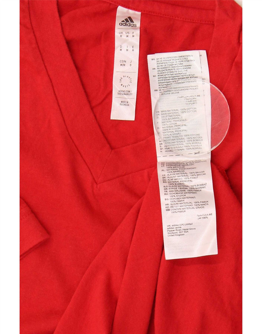 Adidas T-Shirt Homme Top Rouge Moyen Coton
