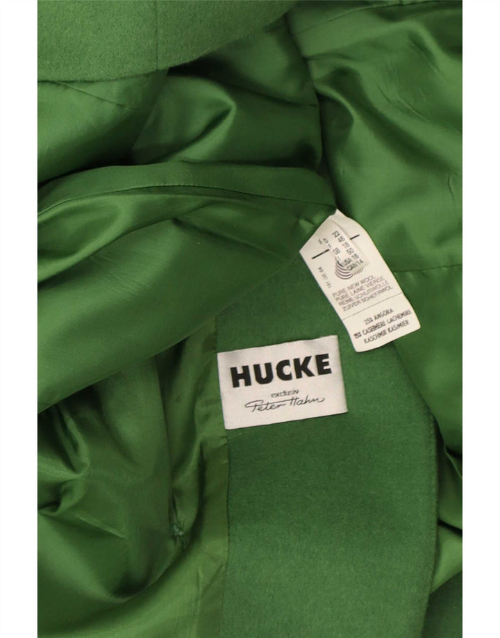 Hucke Veste Blazer Double Boutonnage Femme UK 18 XL Laine Verte
