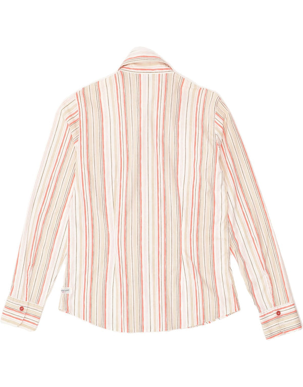 MURPHY & NYE Chemise Femme UK 12 Rayé Beige Moyen