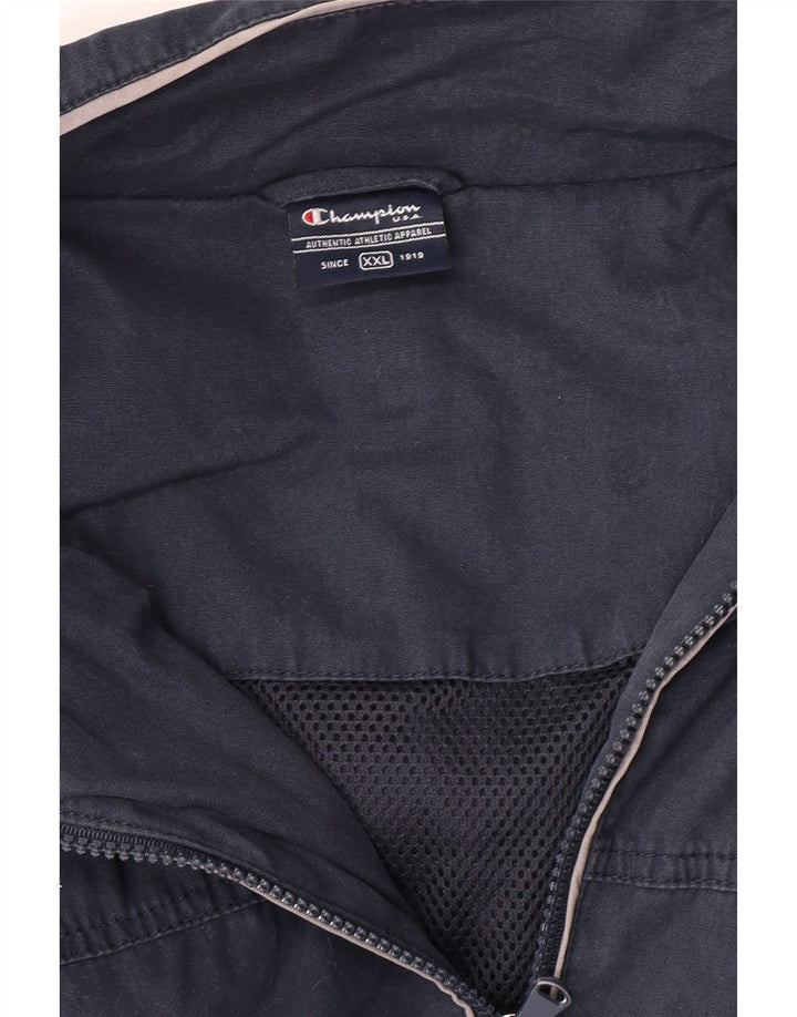 Champion Veste de pluie à capuche pour homme UK 44 2XL Bleu marine