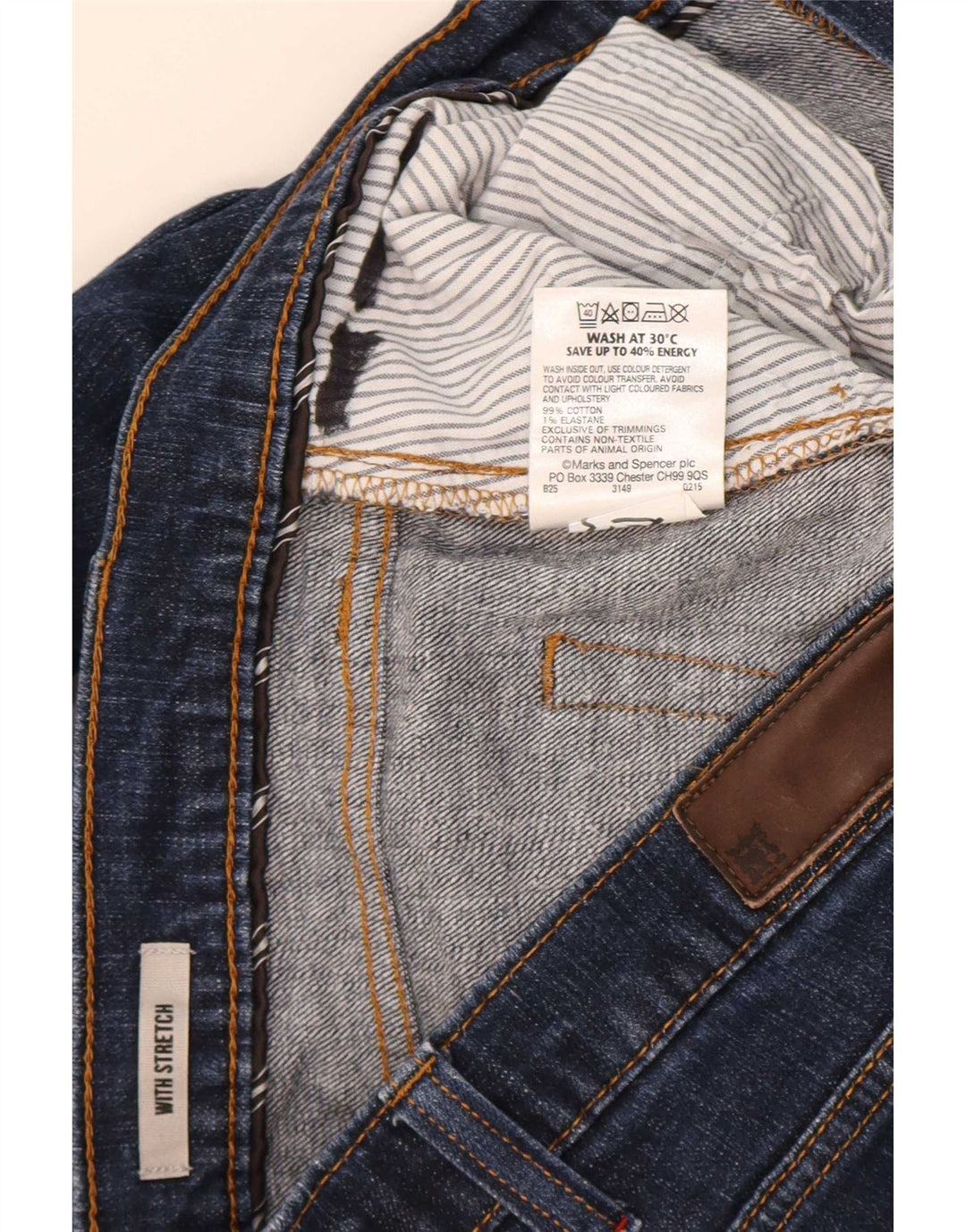 Marks & Spencer Jean droit homme W36 L31 bleu marine coton