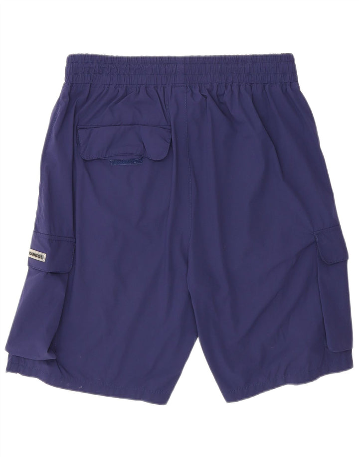 Kangol Short de sport cargo pour homme XL en nylon bleu marine