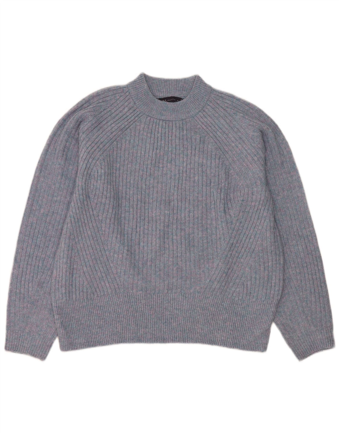 Marks & Spencer Pull col roulé pour femme UK 14 Bleu moyen moucheté
