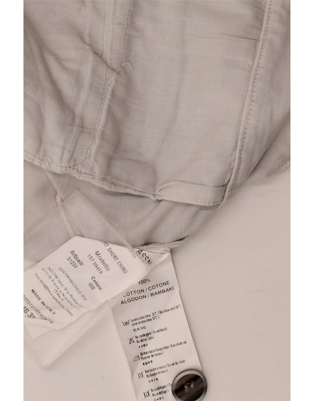 POLO AMÉRICAIN ASSN. Short Chino Homme W32 Coton Blanc Moyen