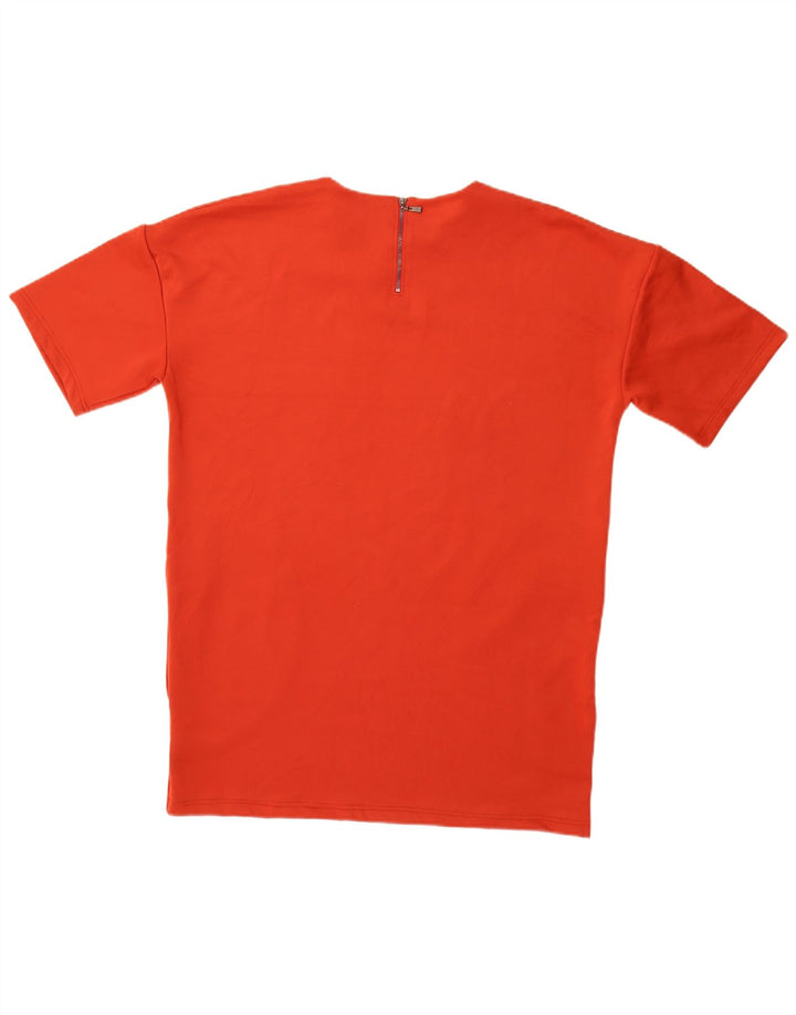 Topshop Robe T-Shirt Femme UK 12 Rouge Moyen Polyester