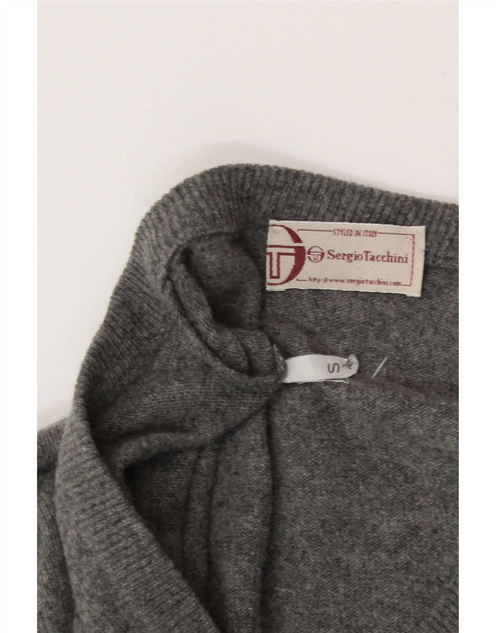 Sergio Tacchini Pull col en V pour homme Petit Gris
