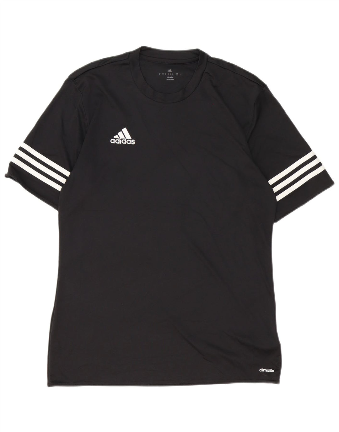 Adidas Hommes Climalite T-Shirt Top Noir Moyen Polyester