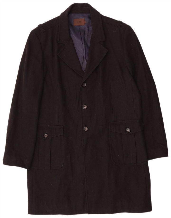 Reiss Manteau Homme UK 44 2XL Bleu Marine Laine Vierge