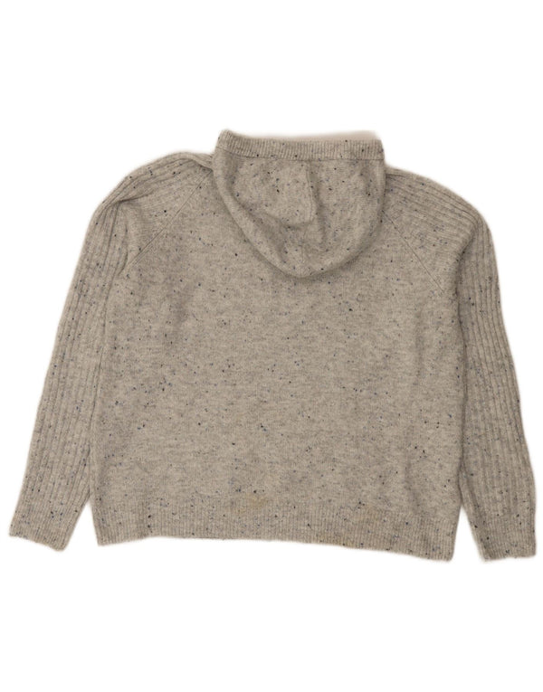 Marks & Spencer Pull à capuche pour femme UK 14 Gris moyen moucheté
