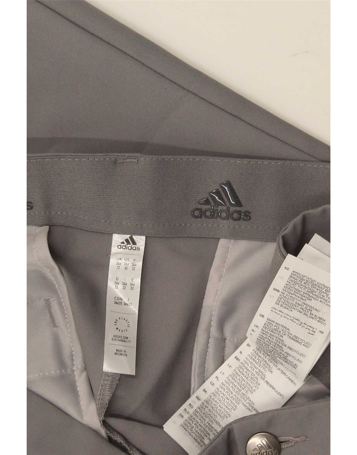 Adidas Pantalon Chino Slim Homme W36 L32 Gris Polyester