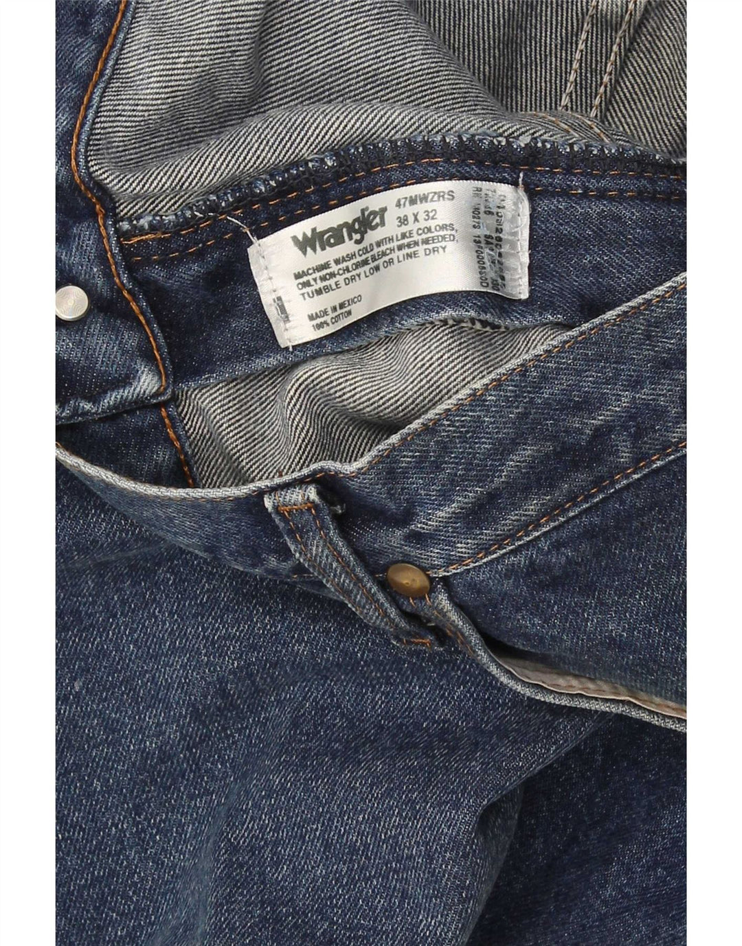 Wrangler Jean droit homme W38 L32 bleu coton