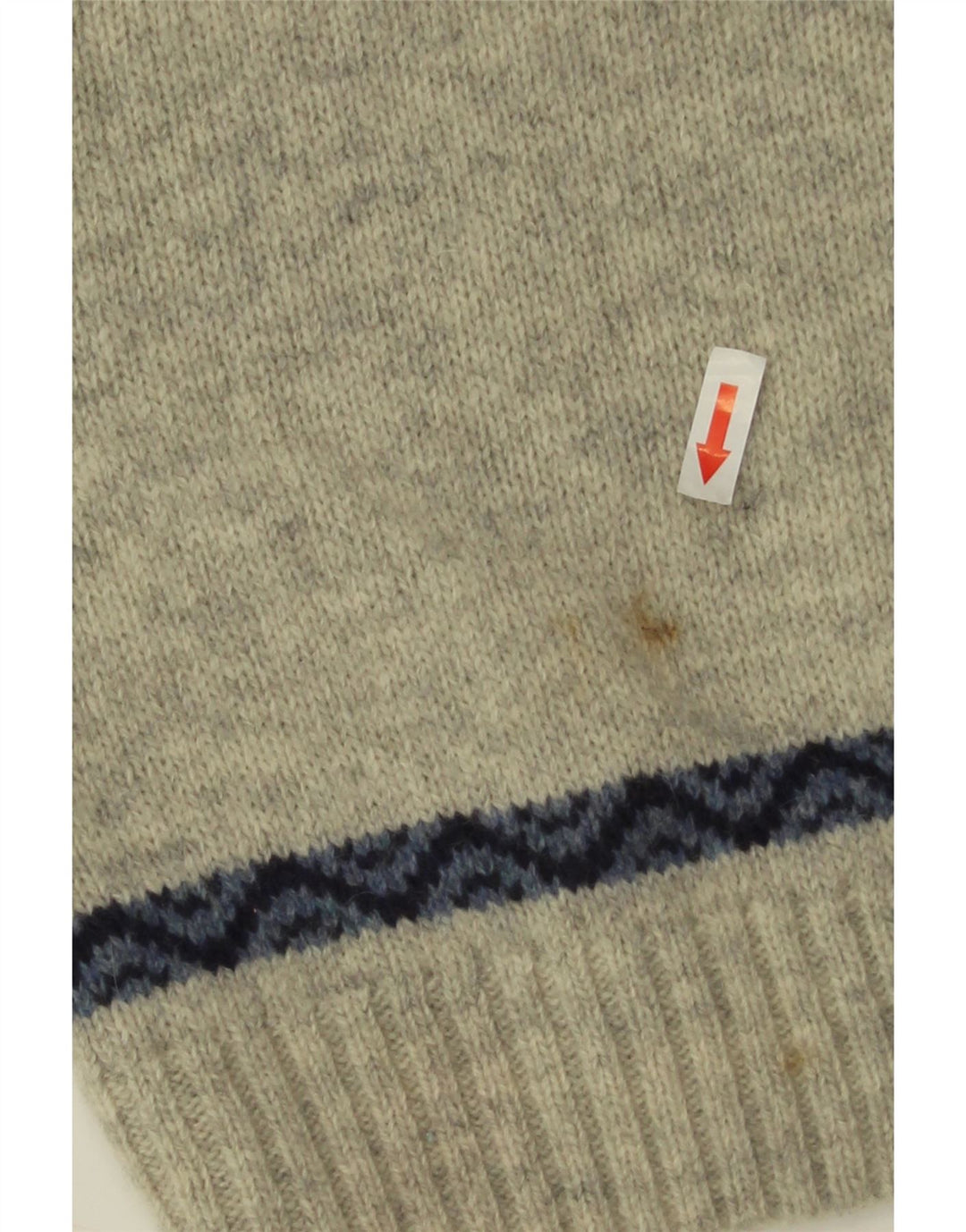 Bramante Pull ras du cou pour homme IT 50 Gris moyen Fair Isle Laine vierge