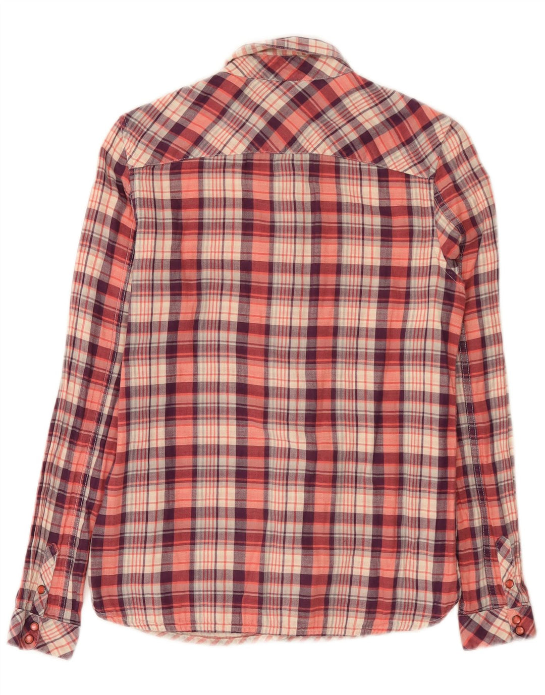 Timberland Chemise Regular Fit pour Femme UK 10 Petit Coton à Carreaux Rouge