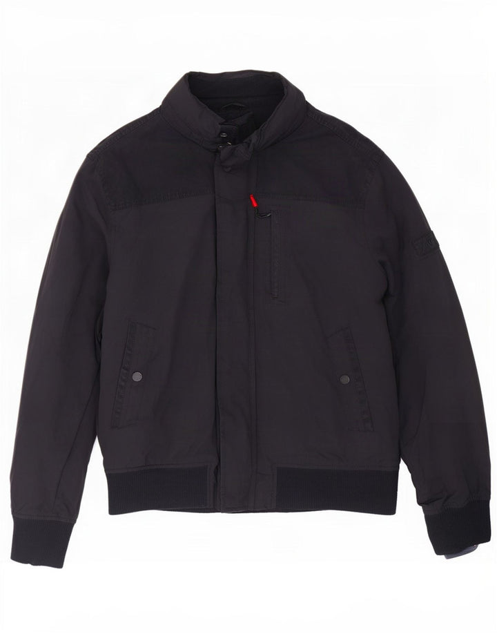 Fat Face Veste bomber à capuche pour homme UK 38 Bleu marine moyen Polyester