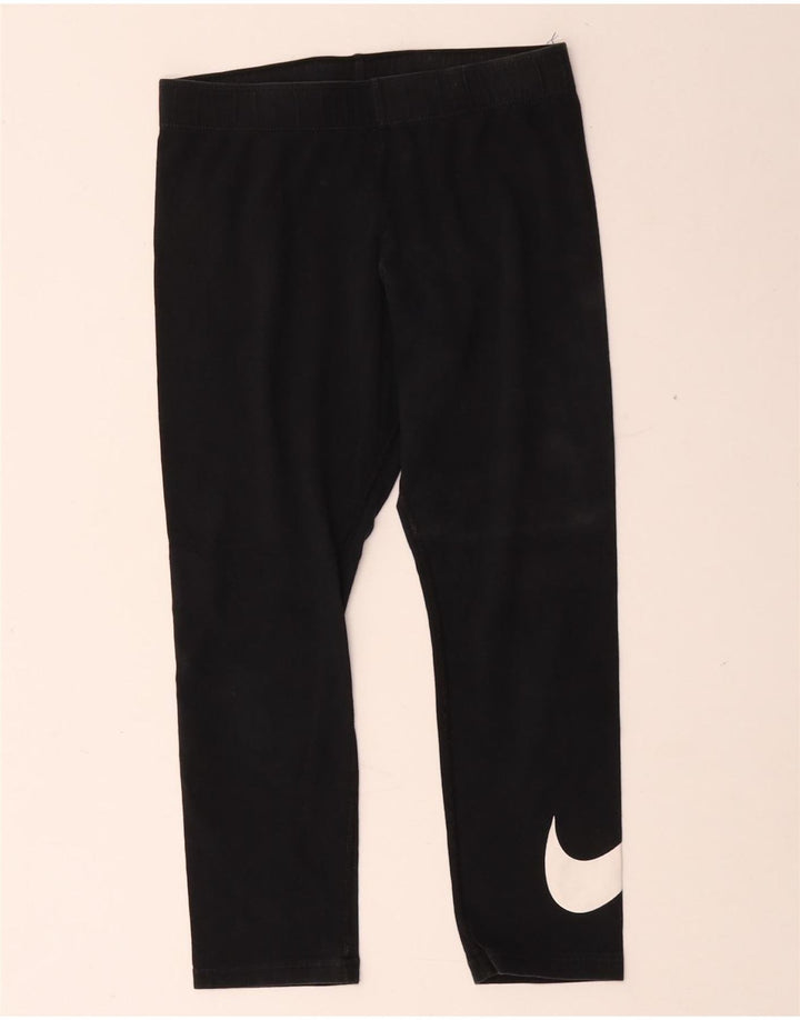 Nike Legging Capri graphique pour femme UK 8 petit coton noir